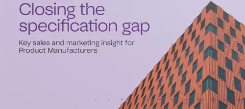 NBS Closing the Specification Gap guide for construction product manufacturers