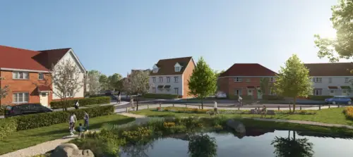 Proposed Vistry 534-home residential development in Bromborough, Wirral.