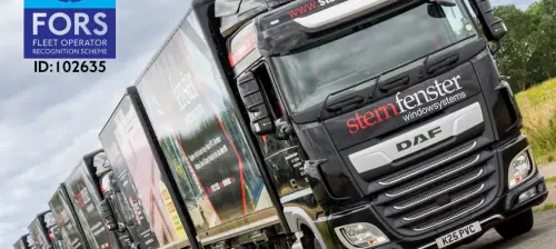 Sternfenster delivery lorries representing the company's FORS Bronze accreditation and commitment to fleet safety.